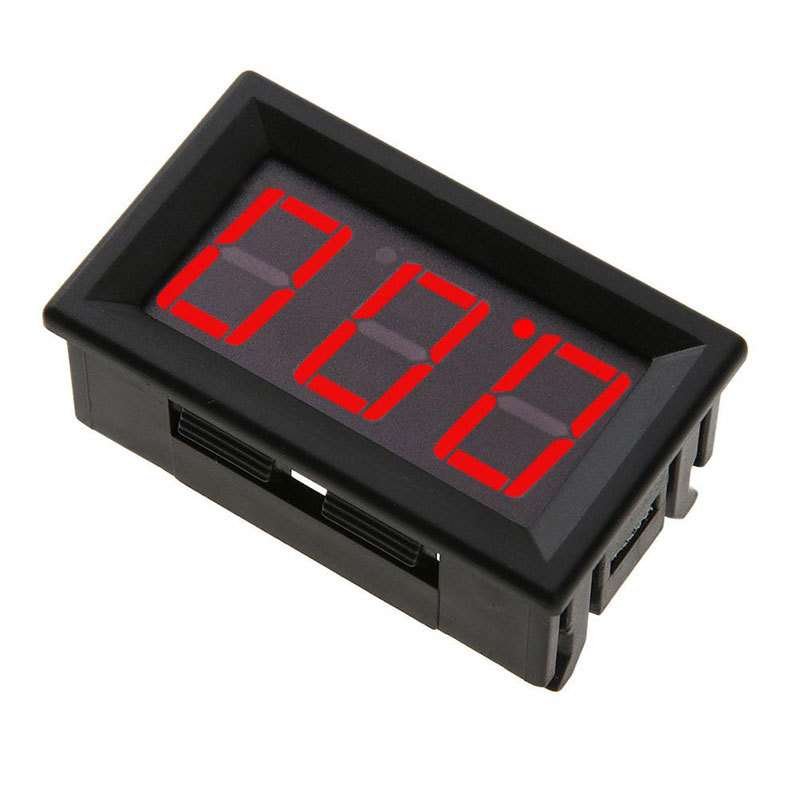 Voltmetru digital cu afișaj roșu, DC0-100V, cu 3 fire