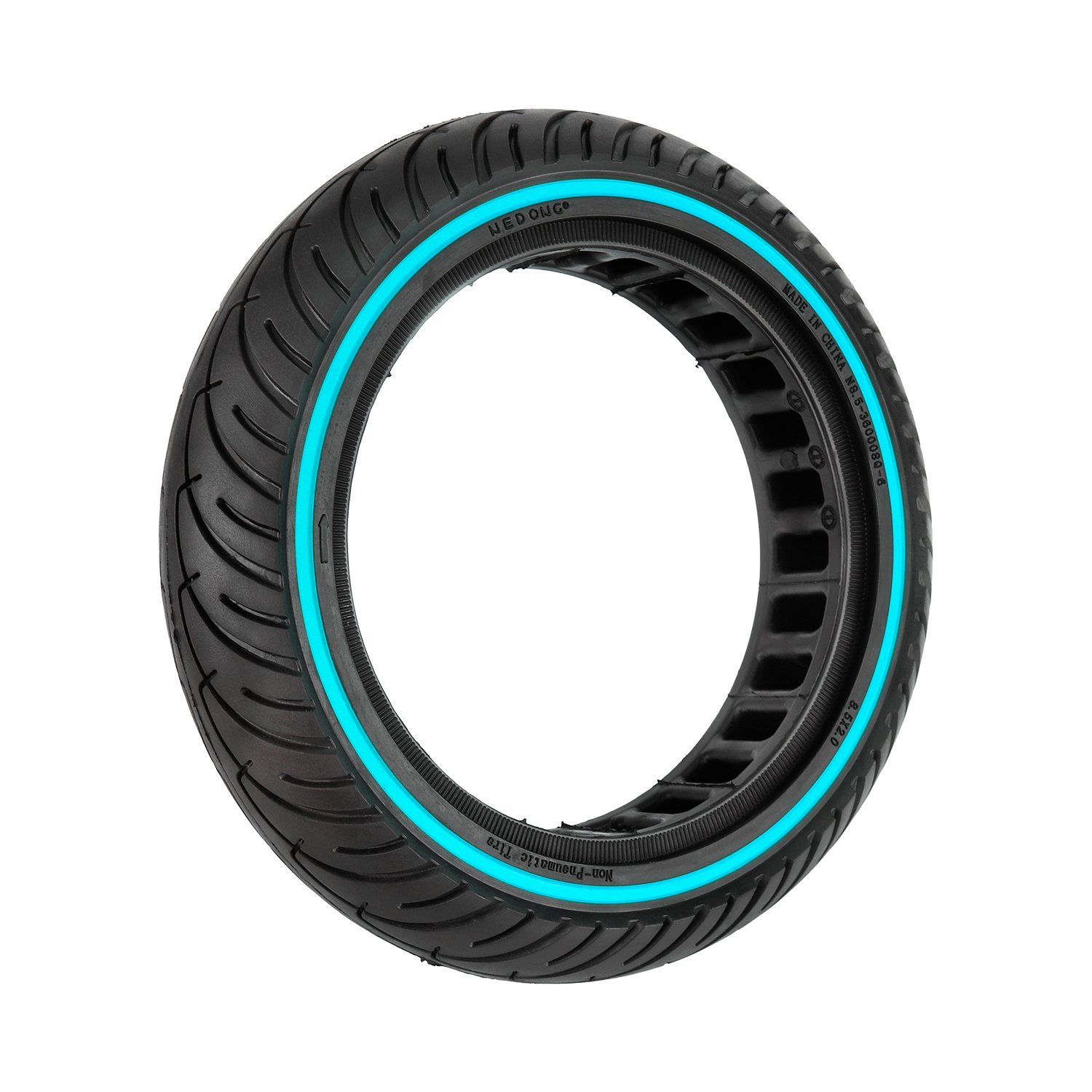 Anvelopă plină tip fagure 8.5 inch, cu cerc albastru, pentru Xiaomi M365 1S Pro