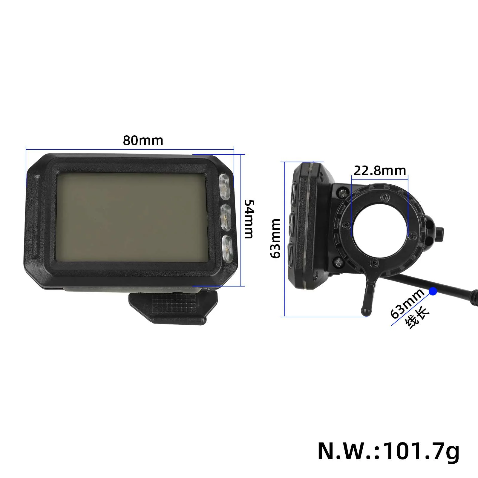 Afișaj 36V-60V cu ștecher impermeabil, pentru Kugoo G-Booster