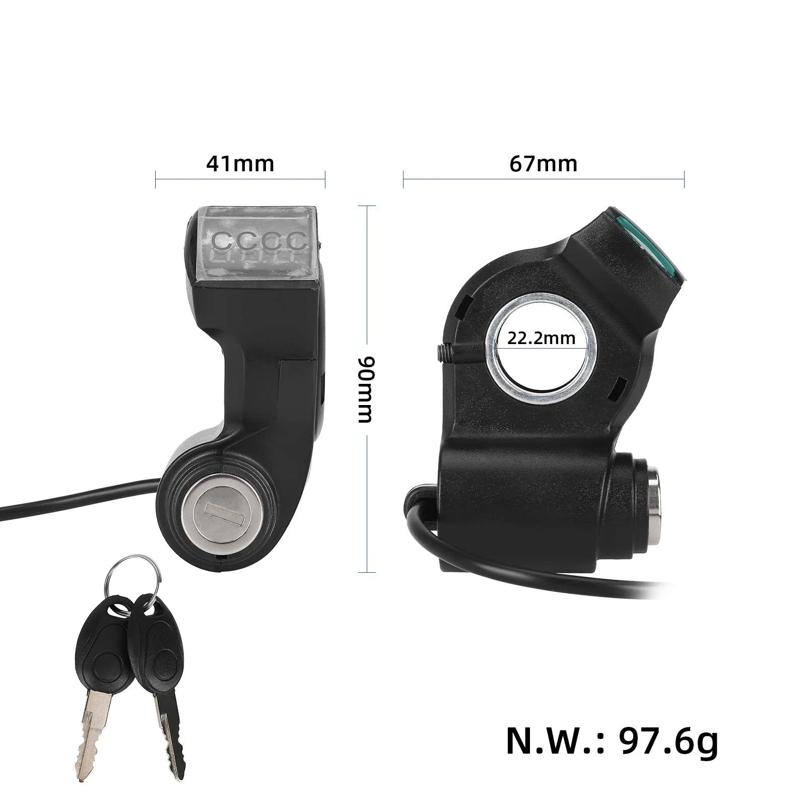Încuietoare electrică cu conector femel impermeabil, 3 pini, pentru Kugoo G2 Pro