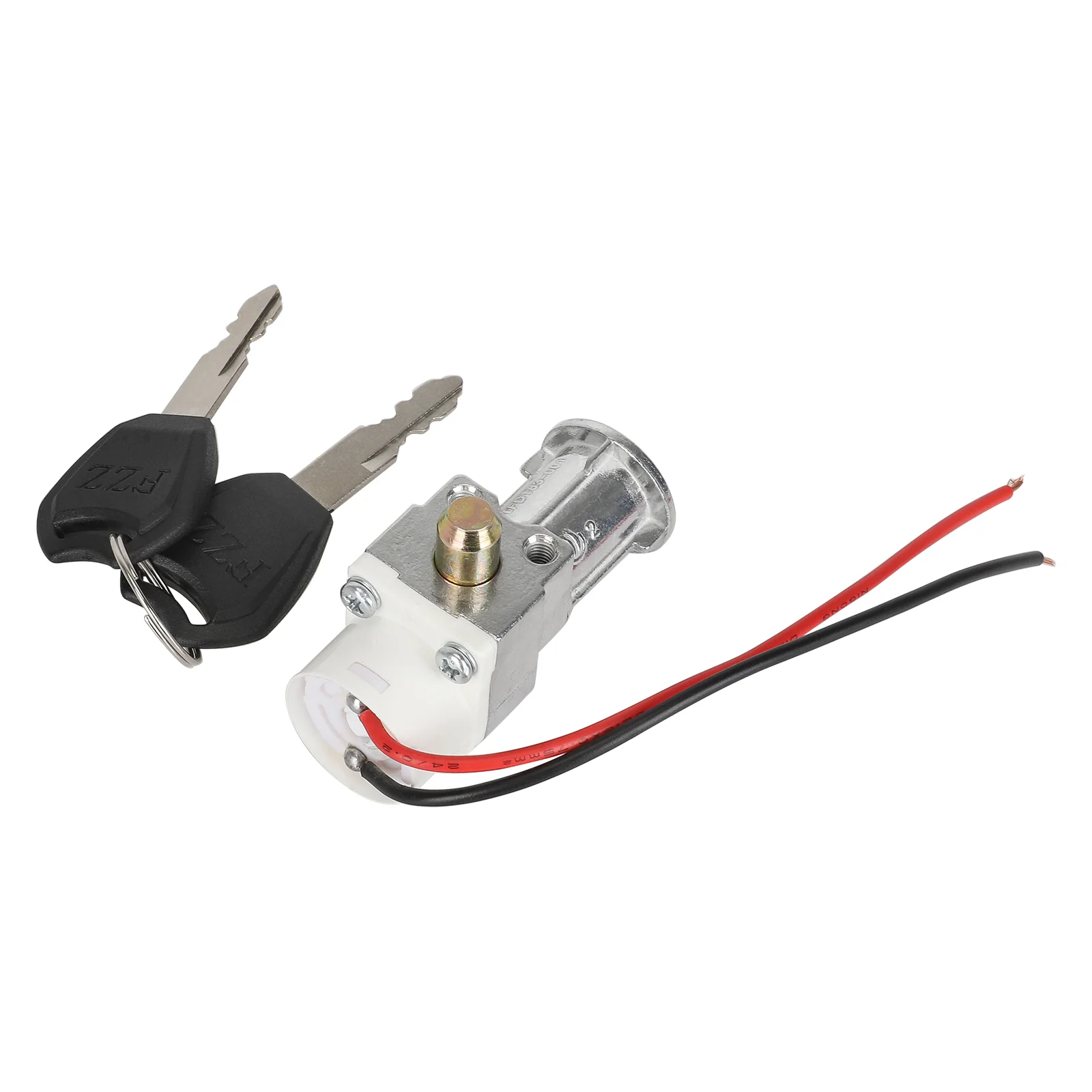Încuietoare argintie pentru încărcător, metal, 10mm, cu 2 chei