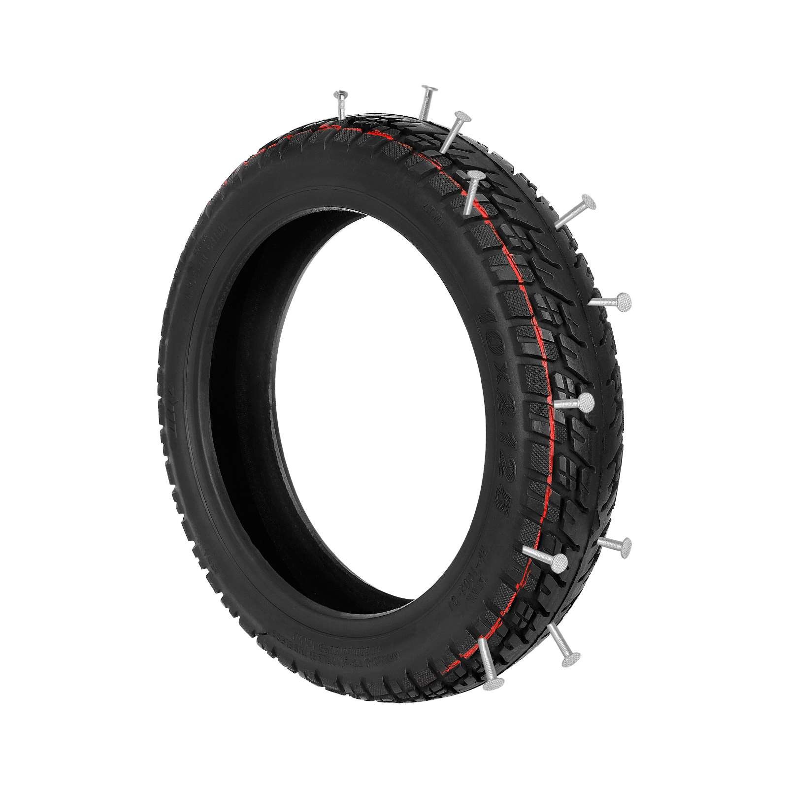 Anvelopă tubeless auto-reparabilă 10*2.125 cu valvă, pentru Ninebot F20, F25, F30, Ulip