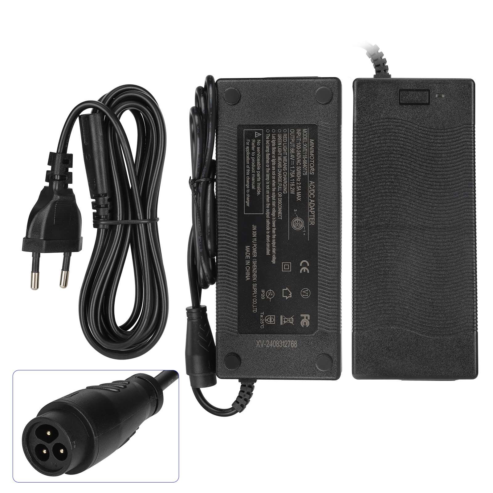 Încărcător 66.4V 1.75A cu conector LP16-3P, ștecher UE, pentru Dualtron EAGLE, Dualtron