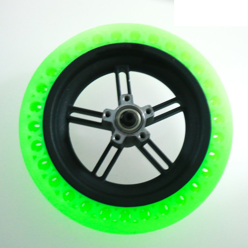 Roată cu anvelopă plină tip fagure 8.5 inch, verde fluorescent, pentru Xiaomi M365