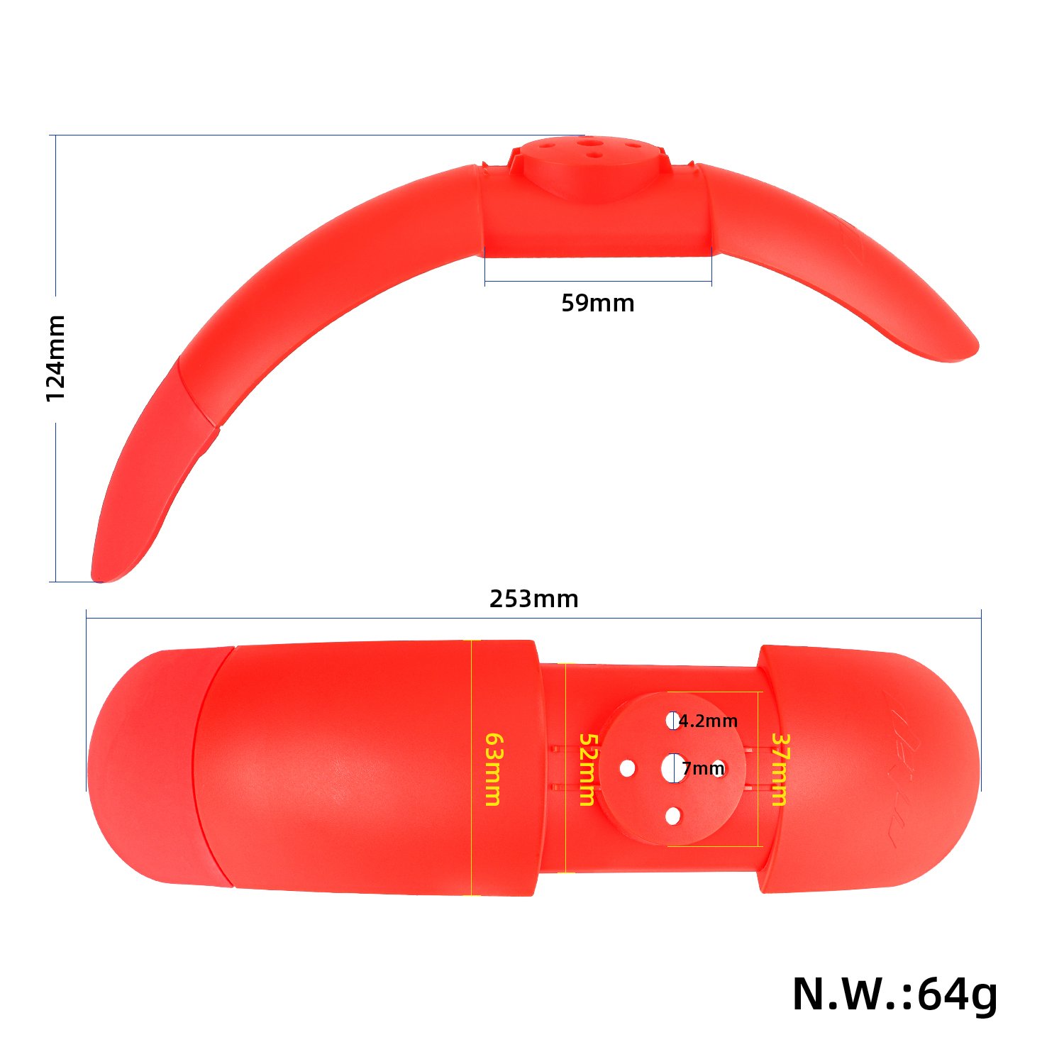 Aripă față cu cauciuc, roșie, pentru Xiaomi, Ulip