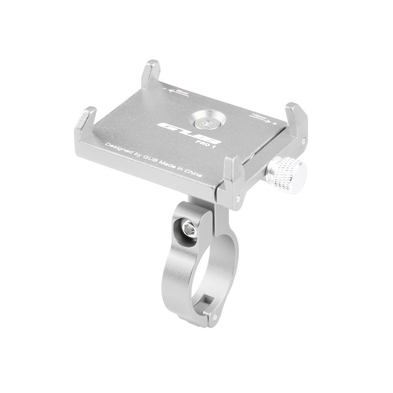 Suport pentru telefon argintiu din aliaj de aluminiu, pentru ghidon, GUB PRO1
