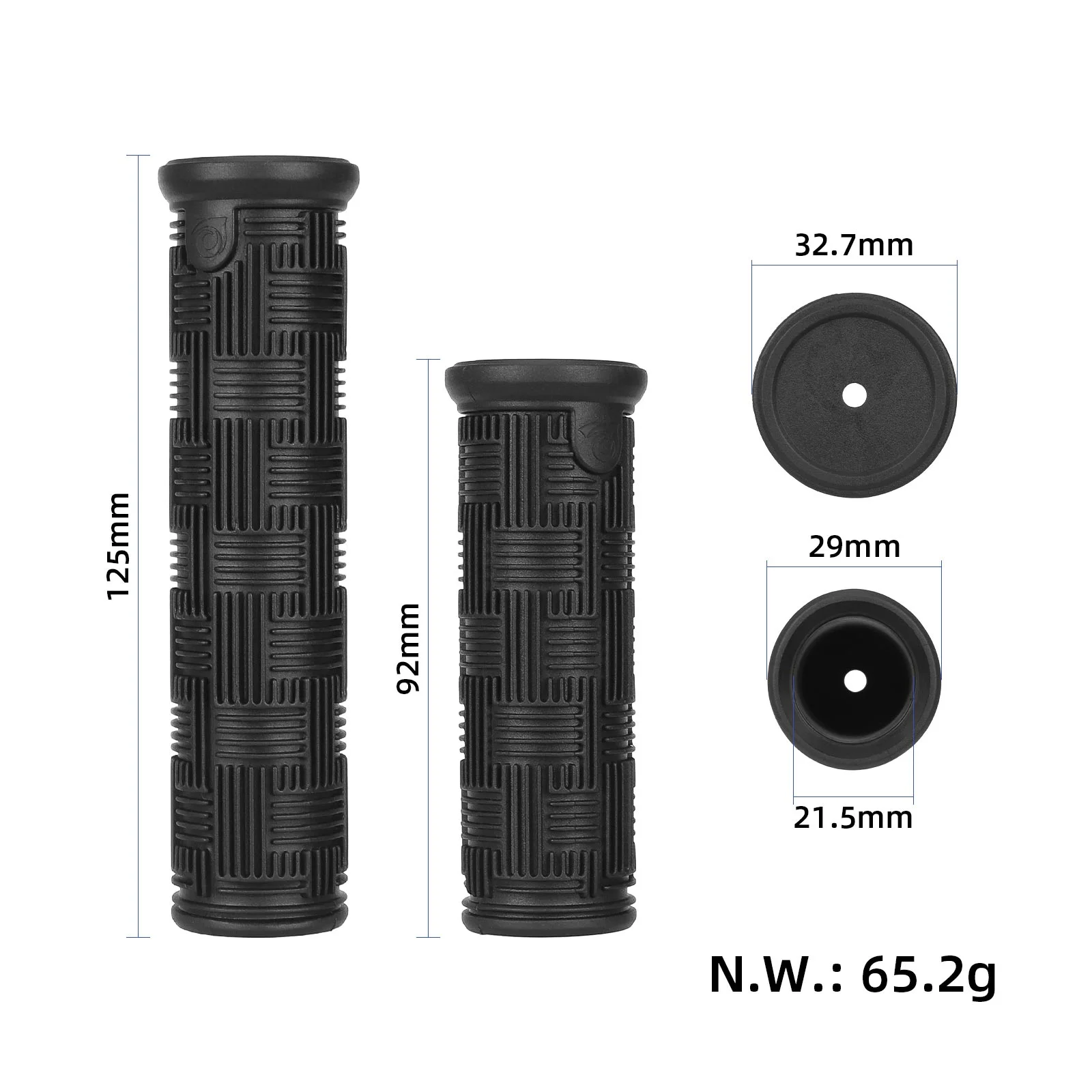 Mânere lungi și scurte din cauciuc, negre, pereche, pentru Kukirin G3, G2, G4 Ultra