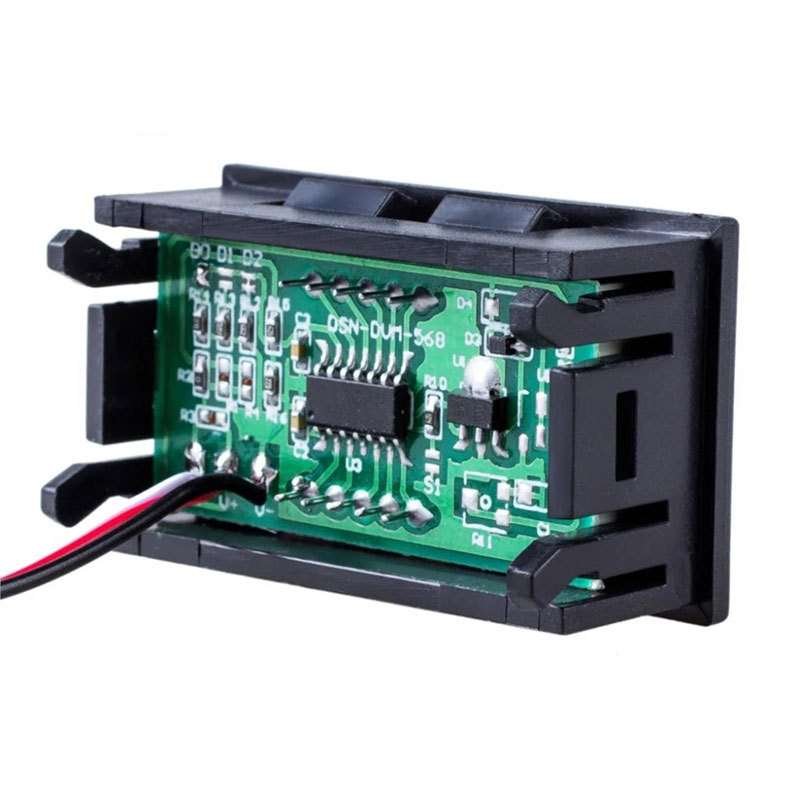 Voltmetru digital cu afișaj roșu, DC0-100V, cu 3 fire