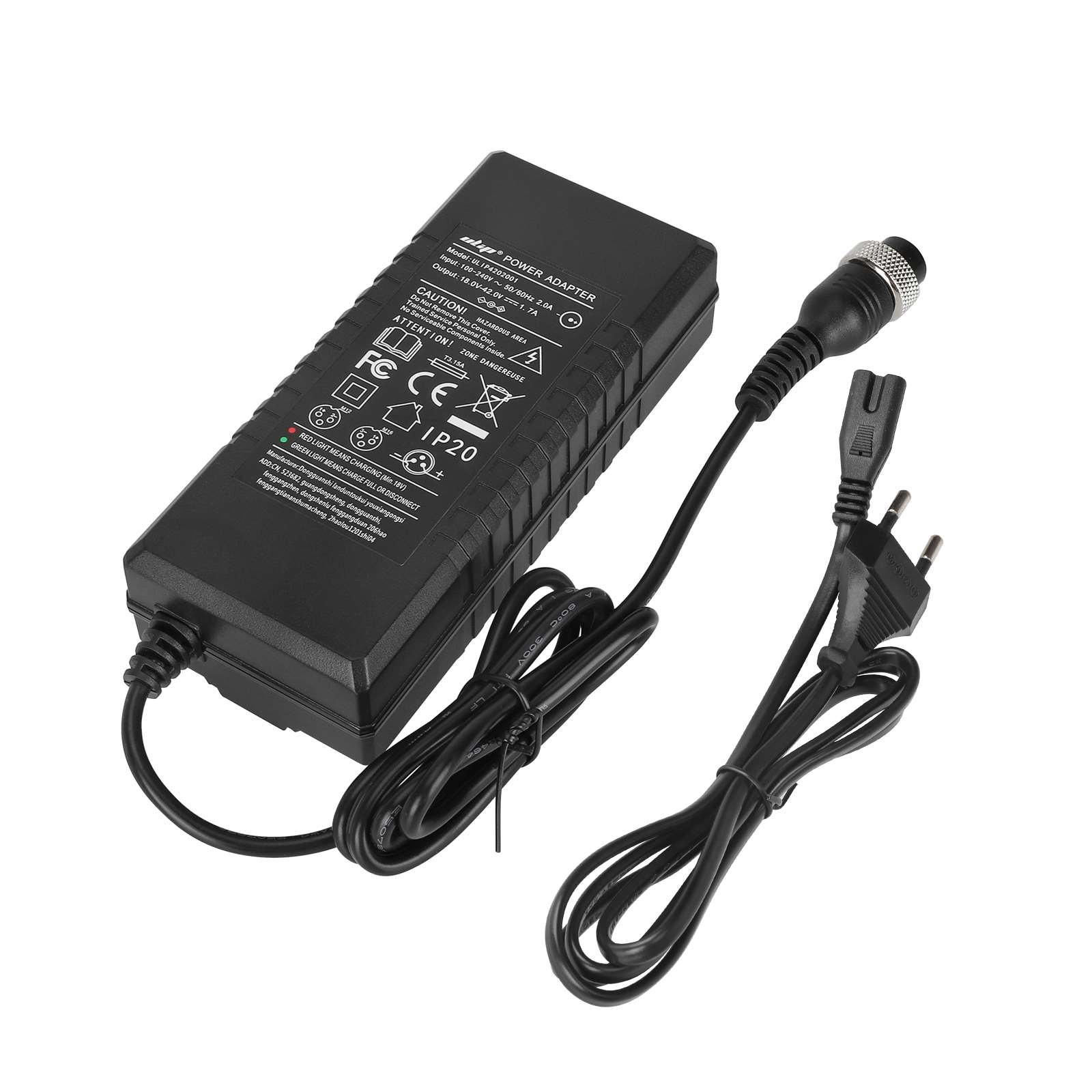 Încărcător 18V~42V 1.7A, cap M16 cu 3 orificii, ștecher EU, Ulip
