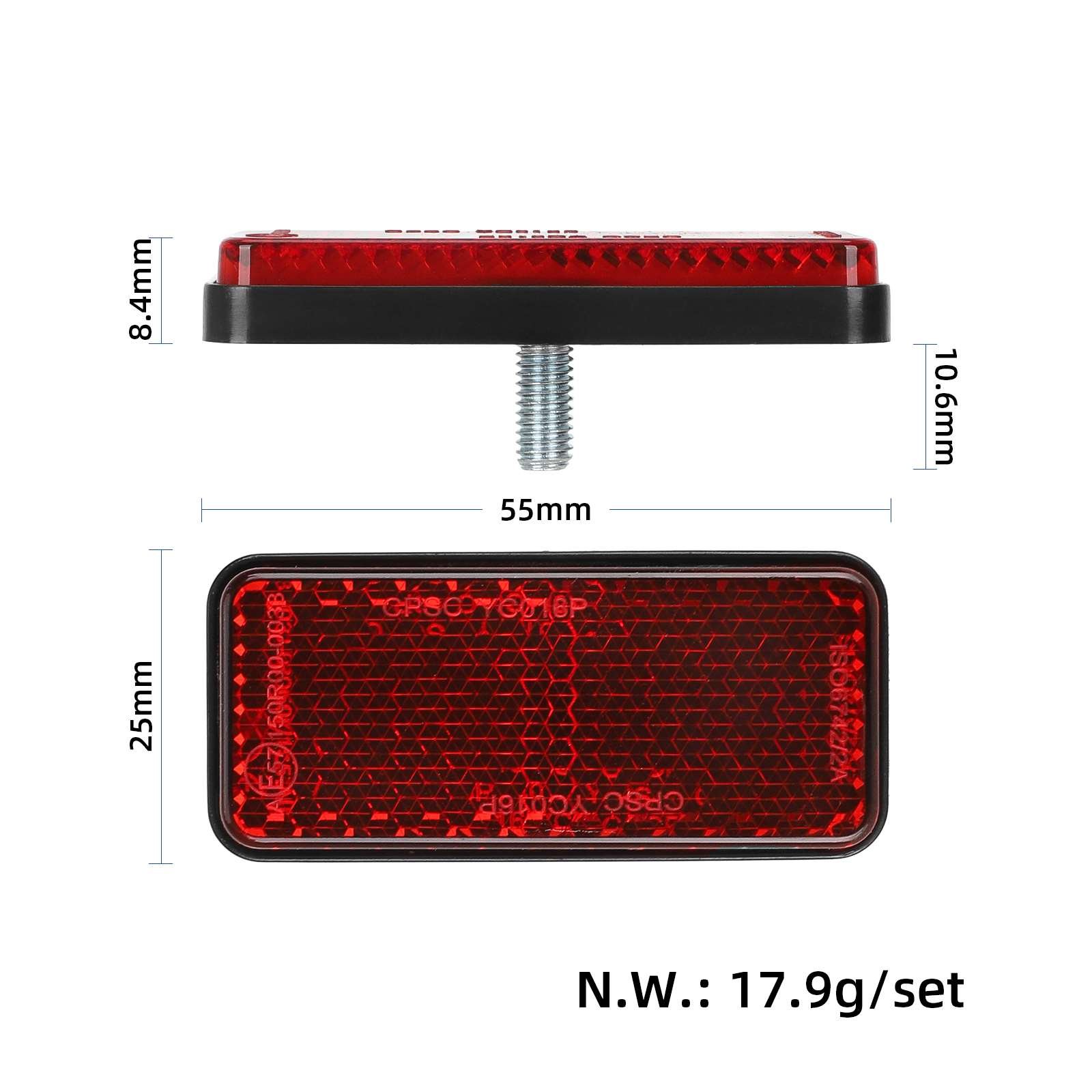 Reflectorizant roșu pentru spatele aripii, pentru trotinetă Xiaomi 4 Lite (ediția a 2-a)