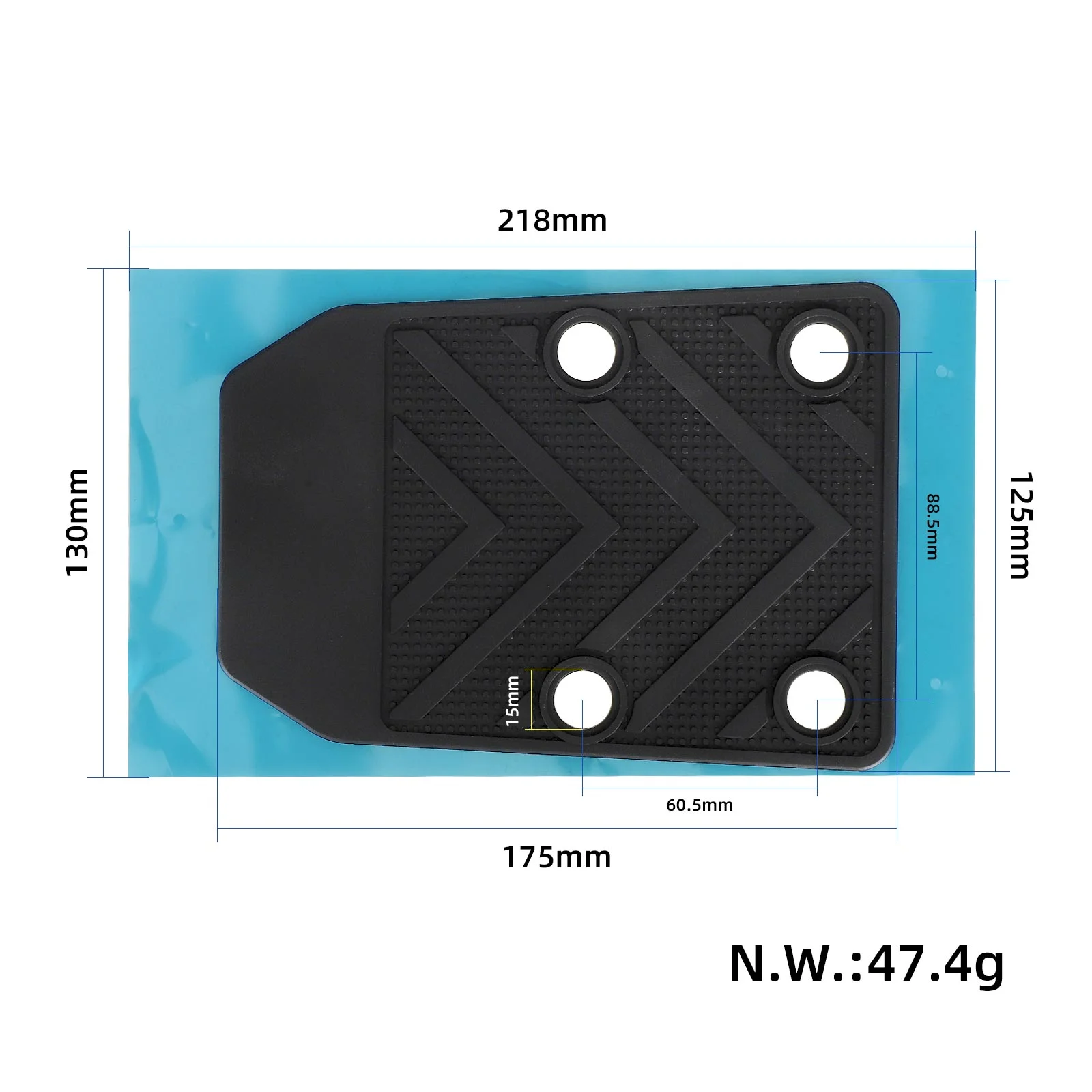 Suport pentru picior spate antiderapant, pentru Kukirin G2, G4, G2 Ultra