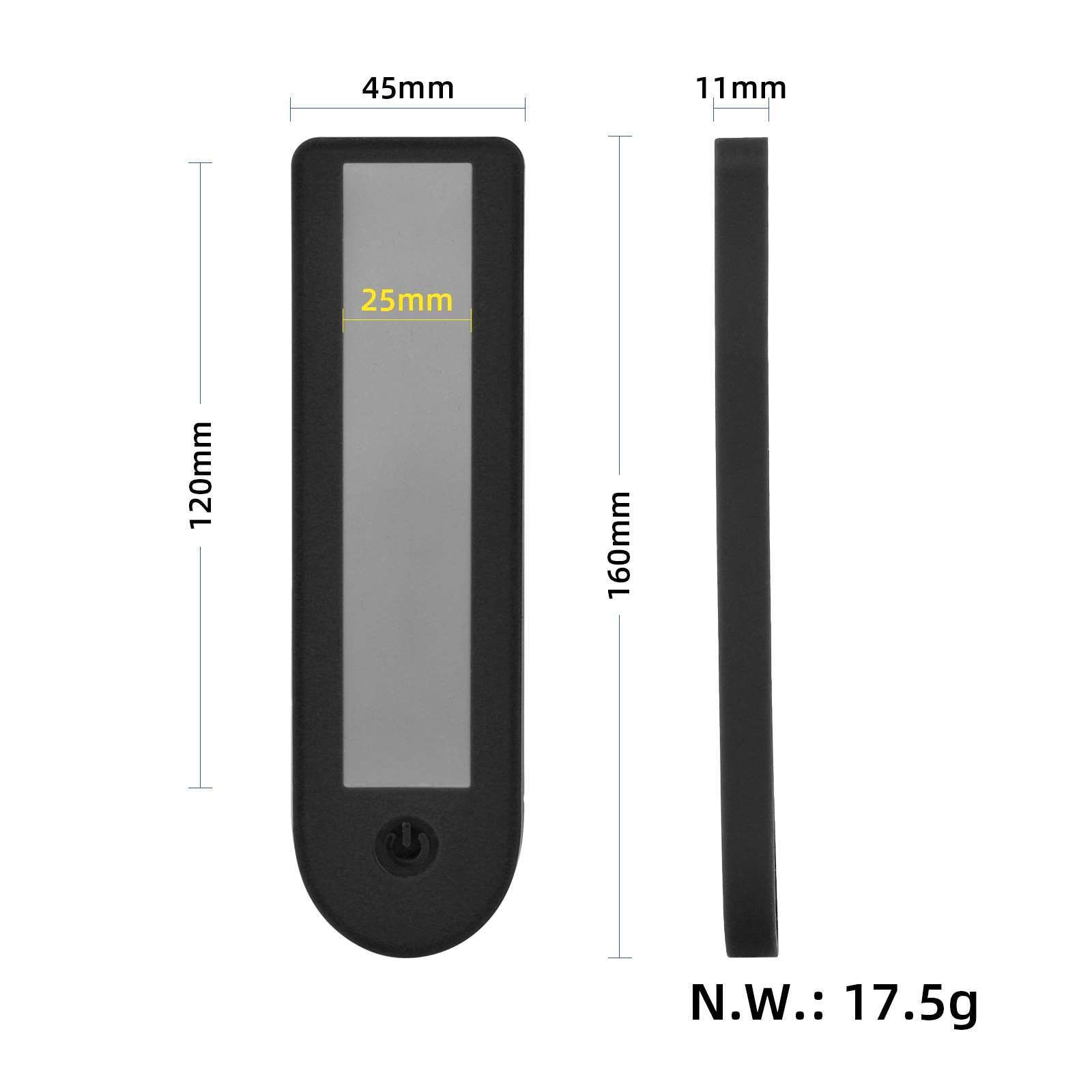Husă pentru afișaj/bord din silicon, neagră, cu adeziv, pentru Xiaomi 4 Pro