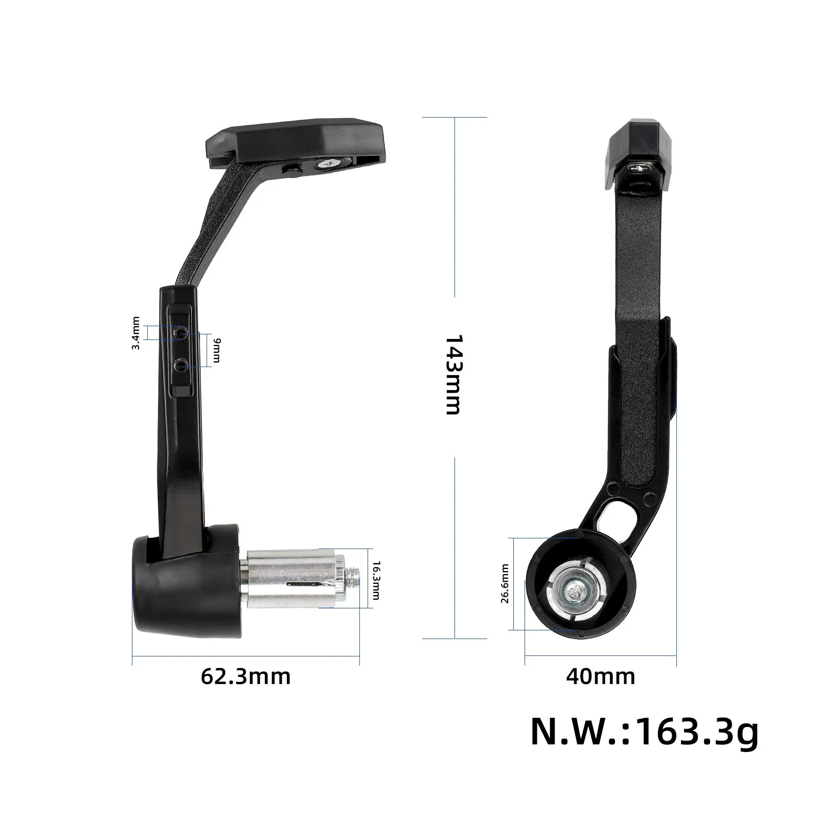 Bloc de echilibrare pentru ghidon CNC, negru, universal