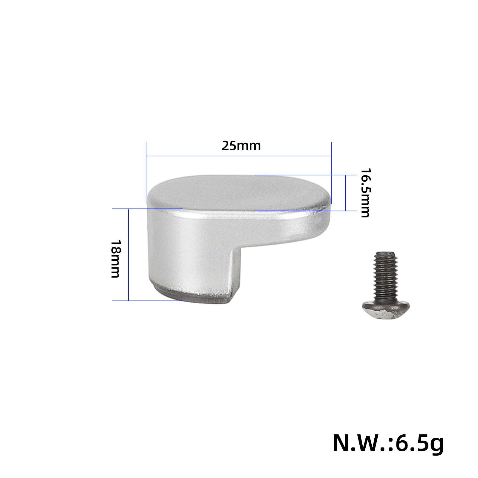 Cârlig pentru aripă spate argintiu, cu șuruburi, pentru Xiaomi M365 Pro 1S