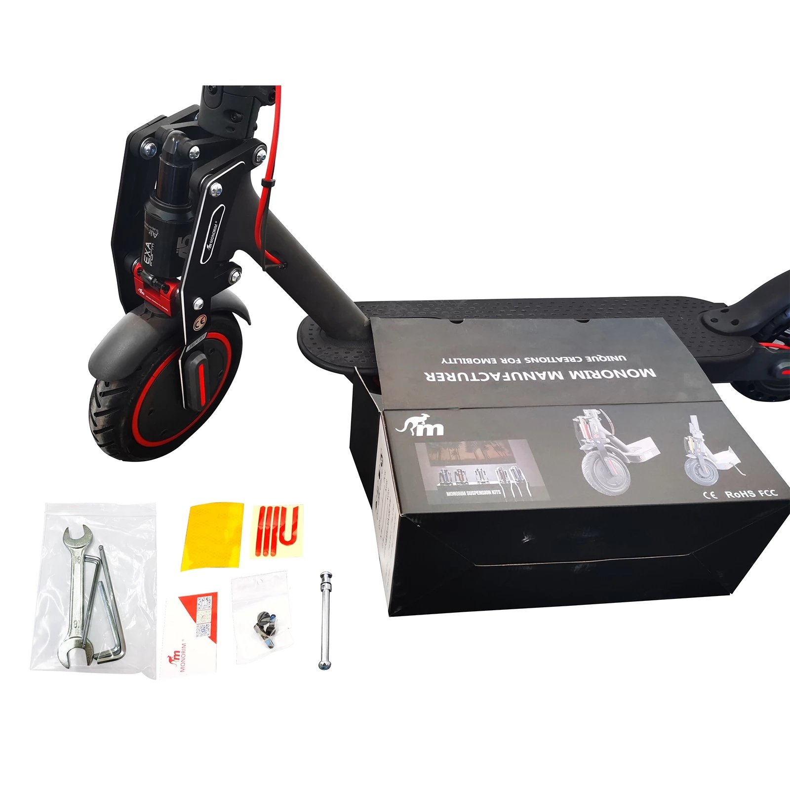 Amortizor față cu suspensie pneumatică pentru Xiaomi M365, PRO, 1s, Monorim