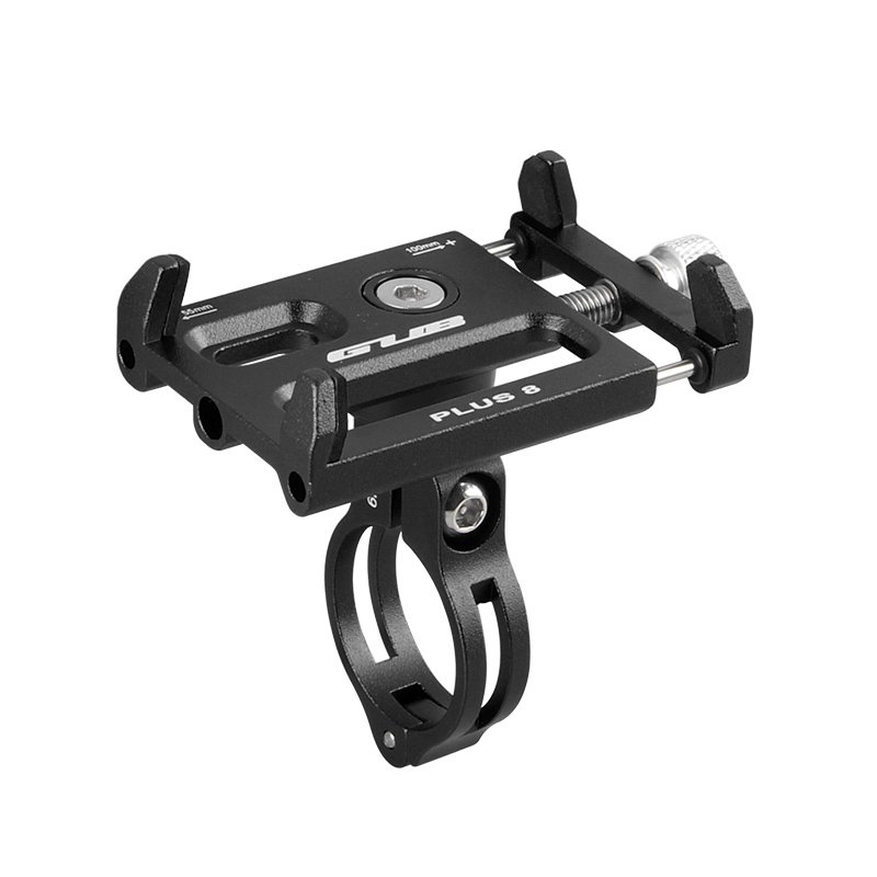 Suport pentru telefon negru, din aluminiu, rotativ 360°, GUB