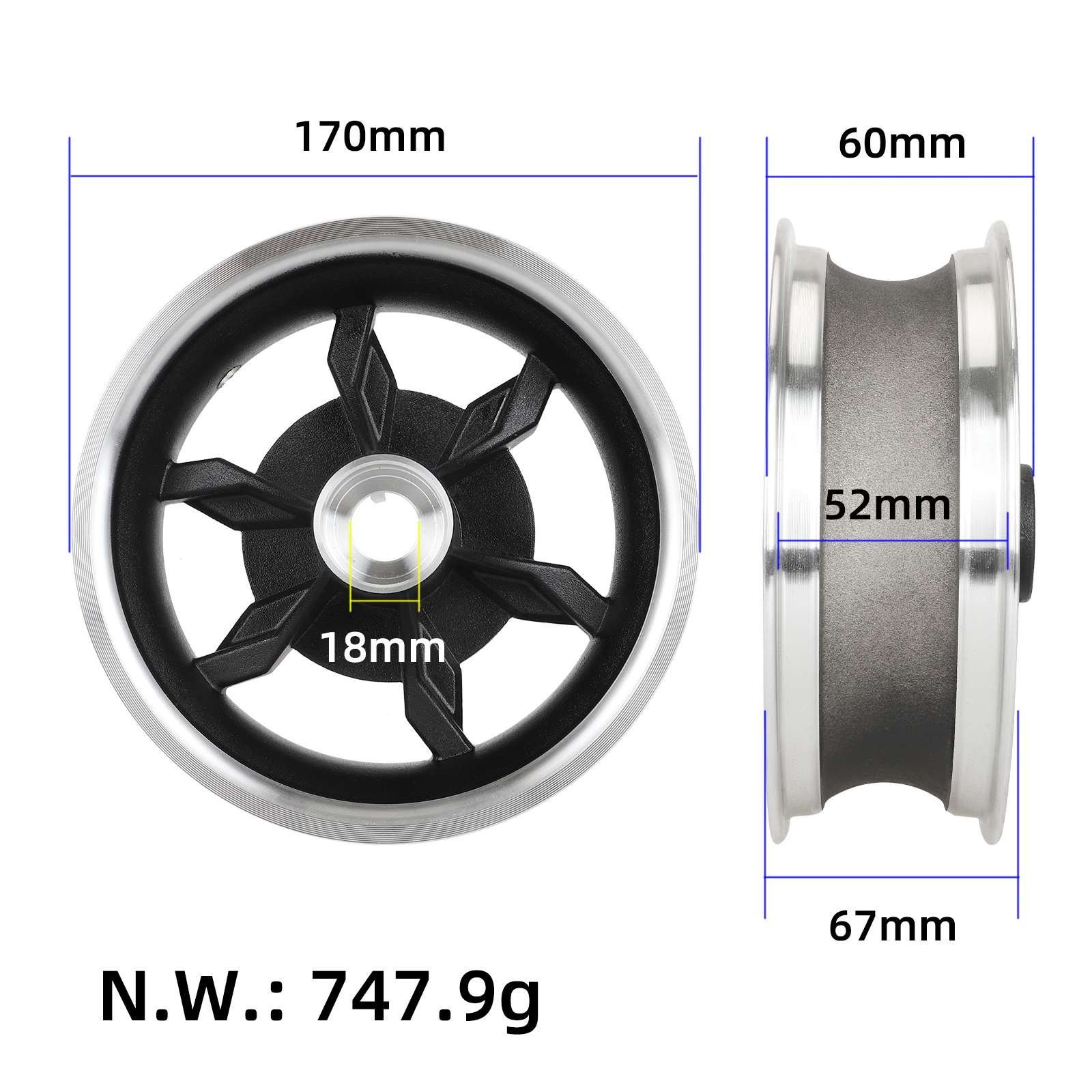 Jantă pentru Dualtron-TOGO/MINI Extended Single Drive, POPULAR Single Drive, DOLPHIN