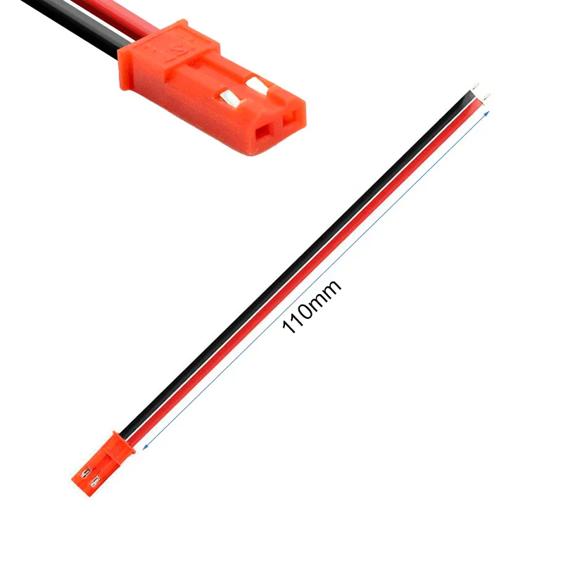 Conector femelă JST 2P 10cm, 22AWG, cu cablu