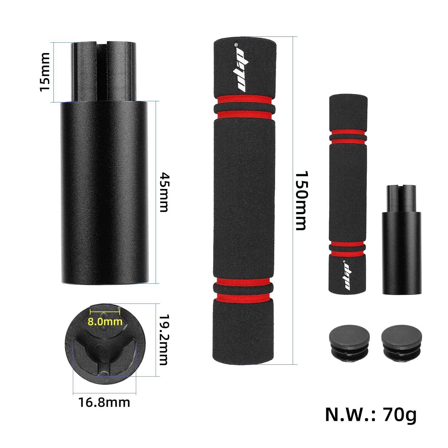 Prelungitor de ghidon negru din aluminiu, fără lumină, pentru Segway Ninebot Max G30, Ulip