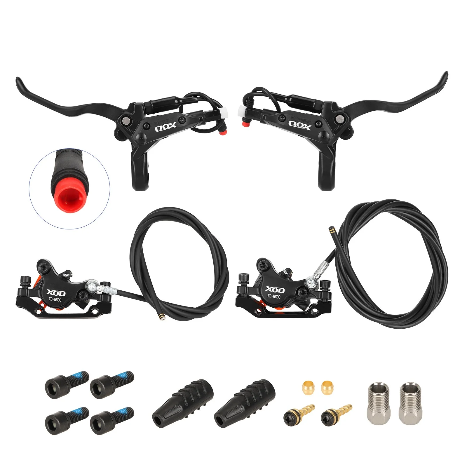Set frână hidraulică 4 piese H800-1350mm+H800-2150mm pentru Kukirin G5, XOD