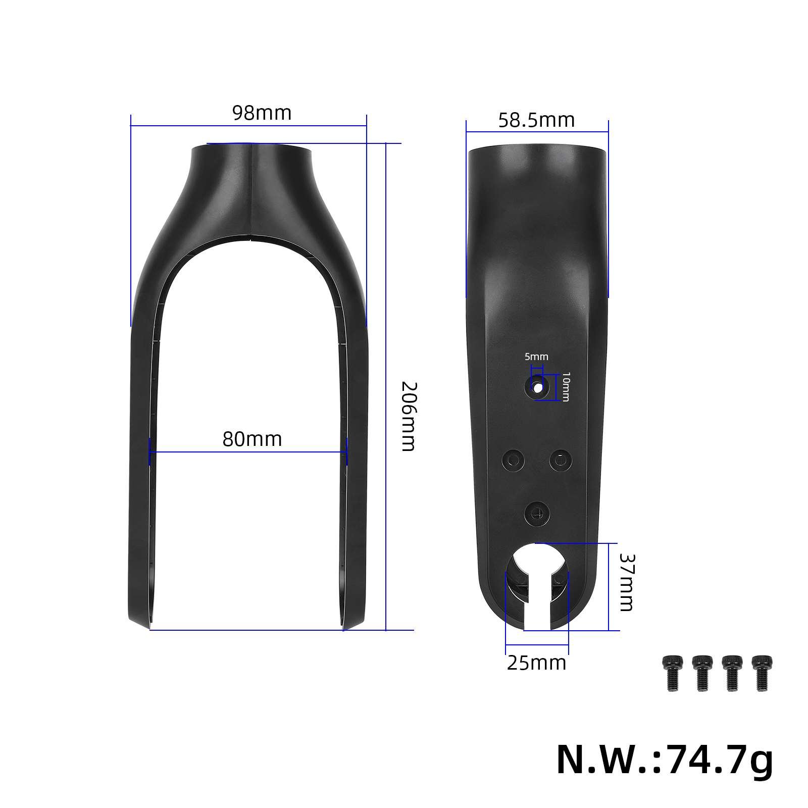 Husă din plastic pentru furcă față, pentru Xiaomi 4 Pro