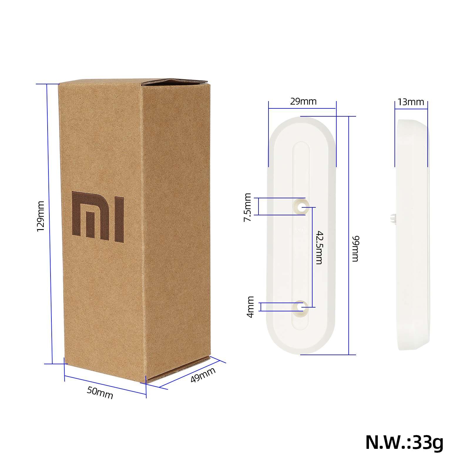 Carcasă decorativă albă față și spate, originală, pentru Xiaomi M365