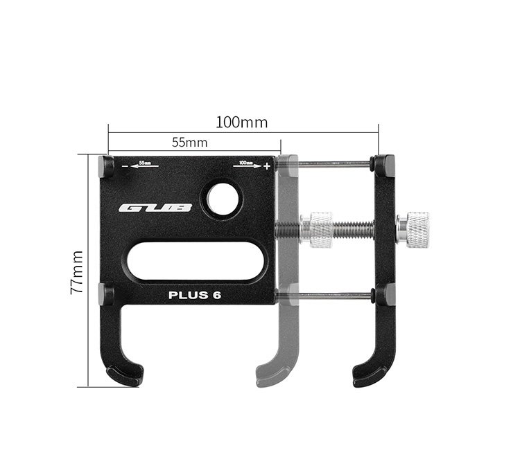 Suport pentru telefon din aluminiu pentru ghidon, GUB PLUS 6