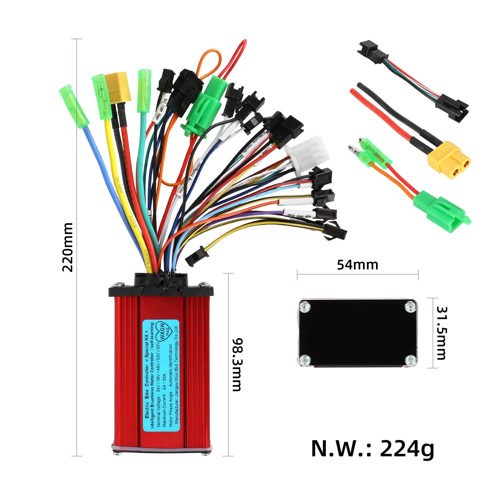 Afișaj WXGN100 6 pini cu controler și cablu impermeabil