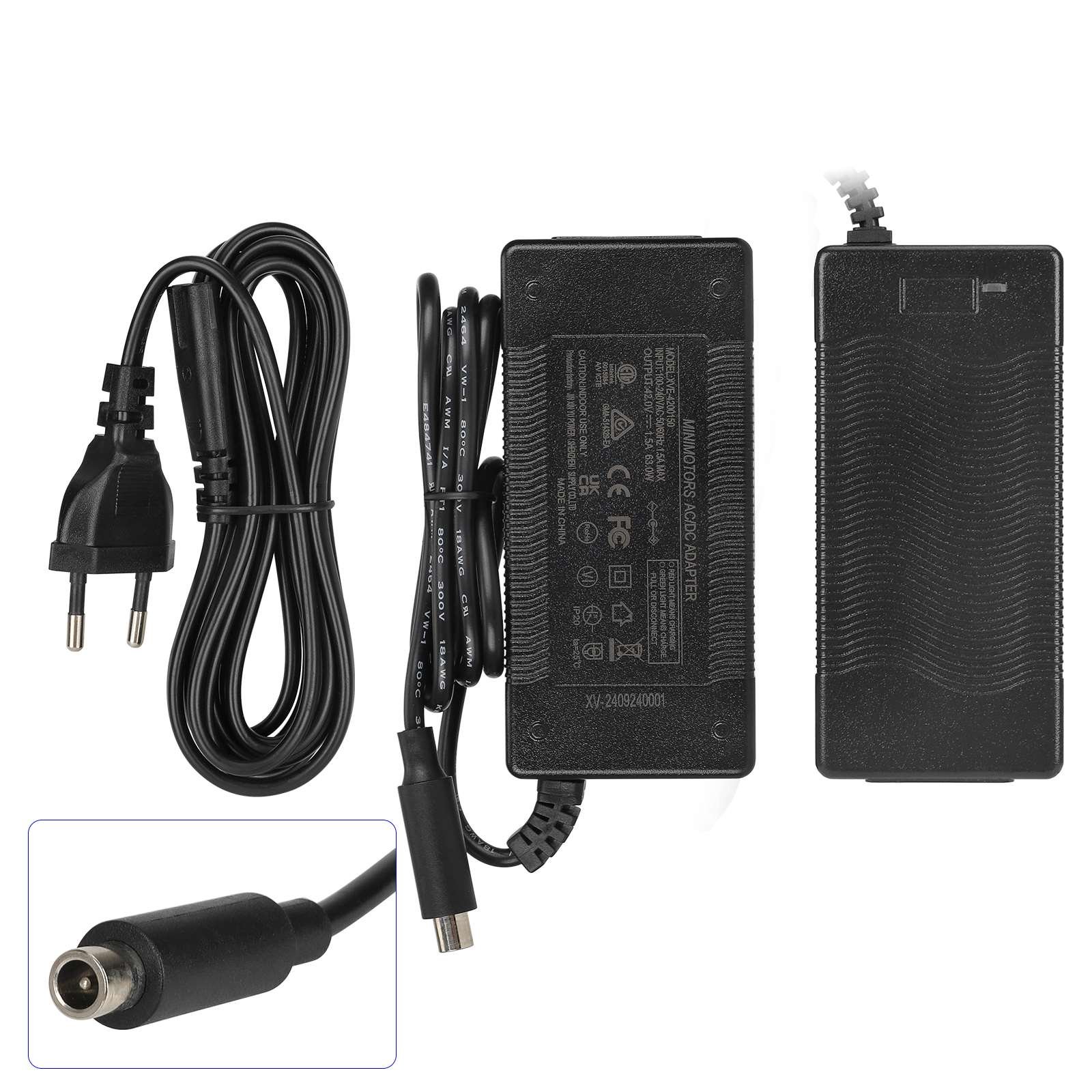 Încărcător original Dualtron 42V 1.5A, cu conector MI 1 pin, ștecher UE