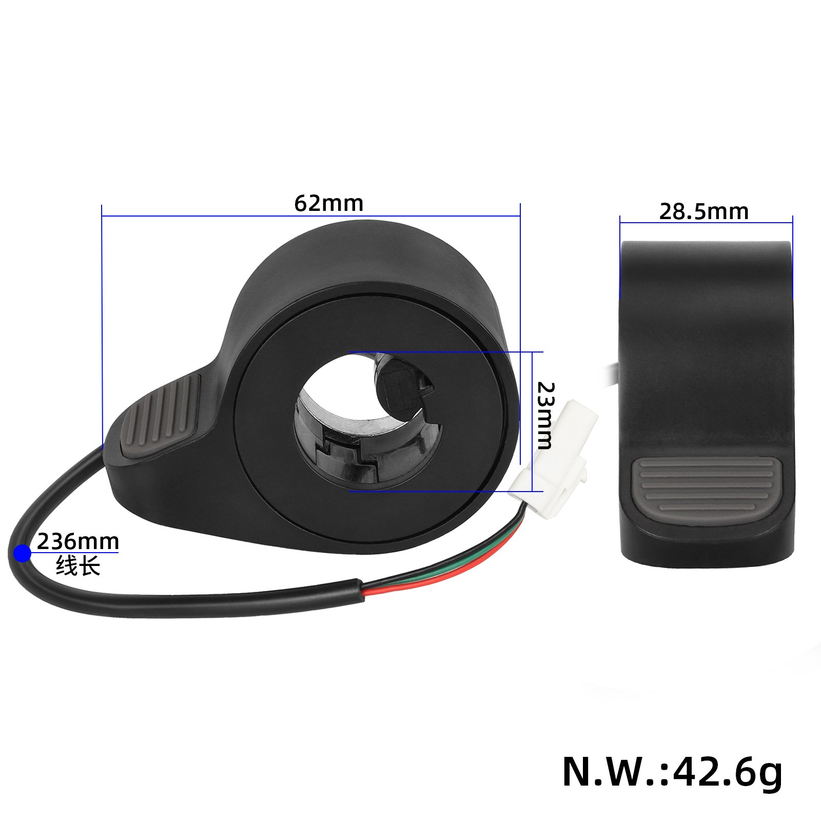 Manetă de accelerație negru-gri pentru Xiaomi Elite