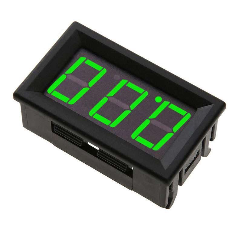 Voltmetru digital verde DC 0-100V, cu trei fire