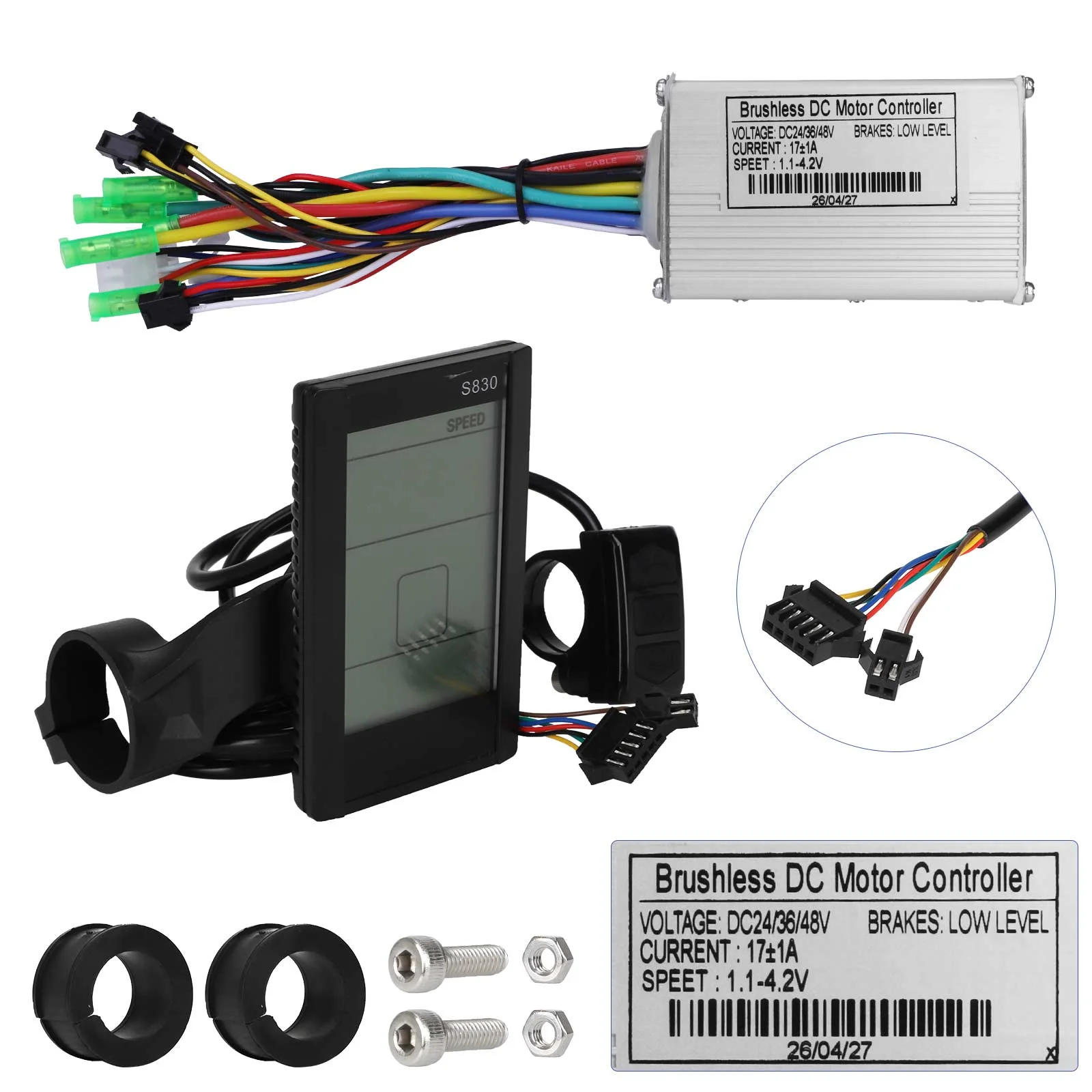 Set controler și afișaj PackS830, 350W 17A, 36V/48V