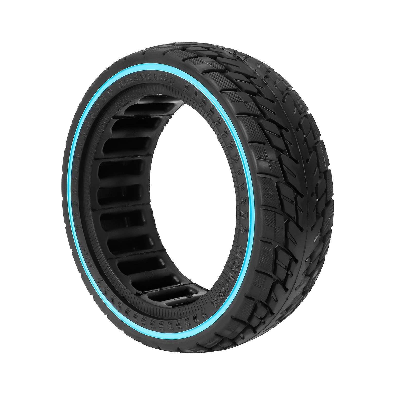 Anvelopă plină tip fagure off-road 8.5*2.5, cu cerc albastru, pentru Dualtron Mini, Ulip