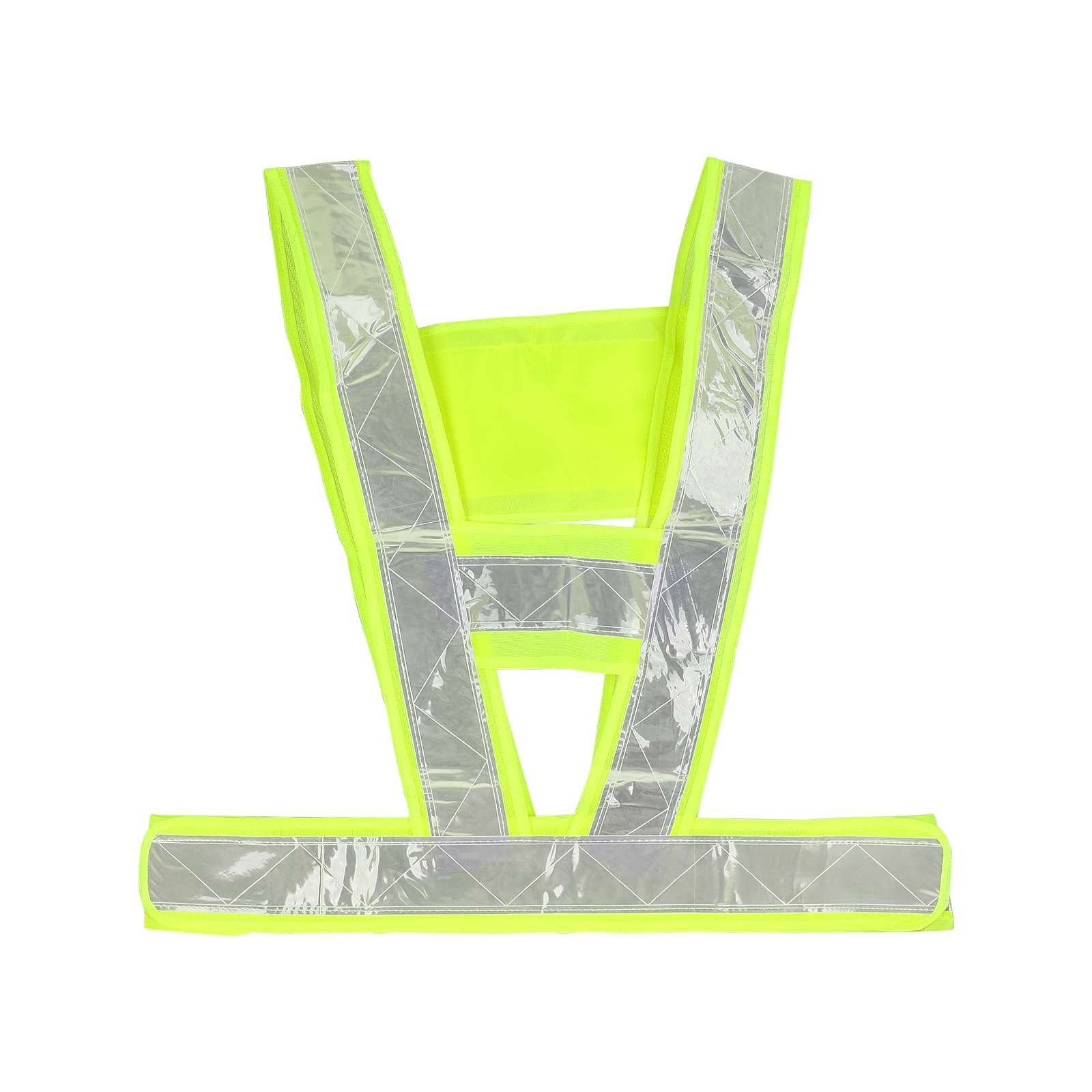 Vestă reflectorizantă în V, verde fluorescent