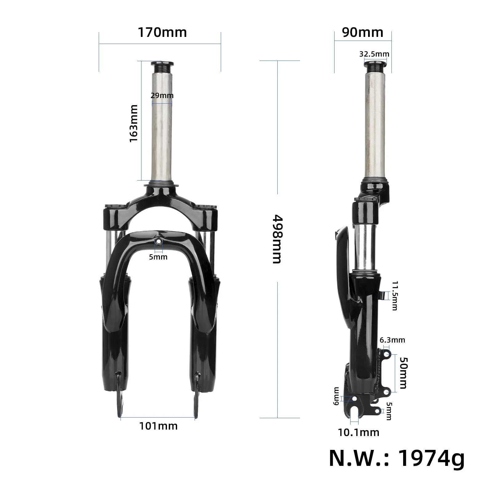 Furcă față (B) pentru Kukirin C1 Pro, Kukirin