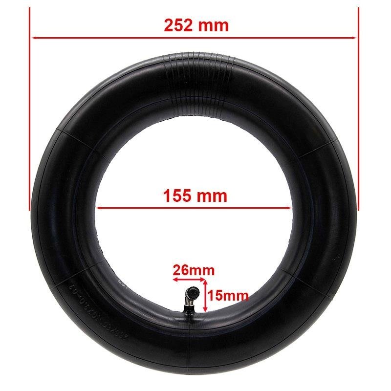 Camera trotineta electrica 10 X 3 - 80/65-6, valva curbata 90 grade