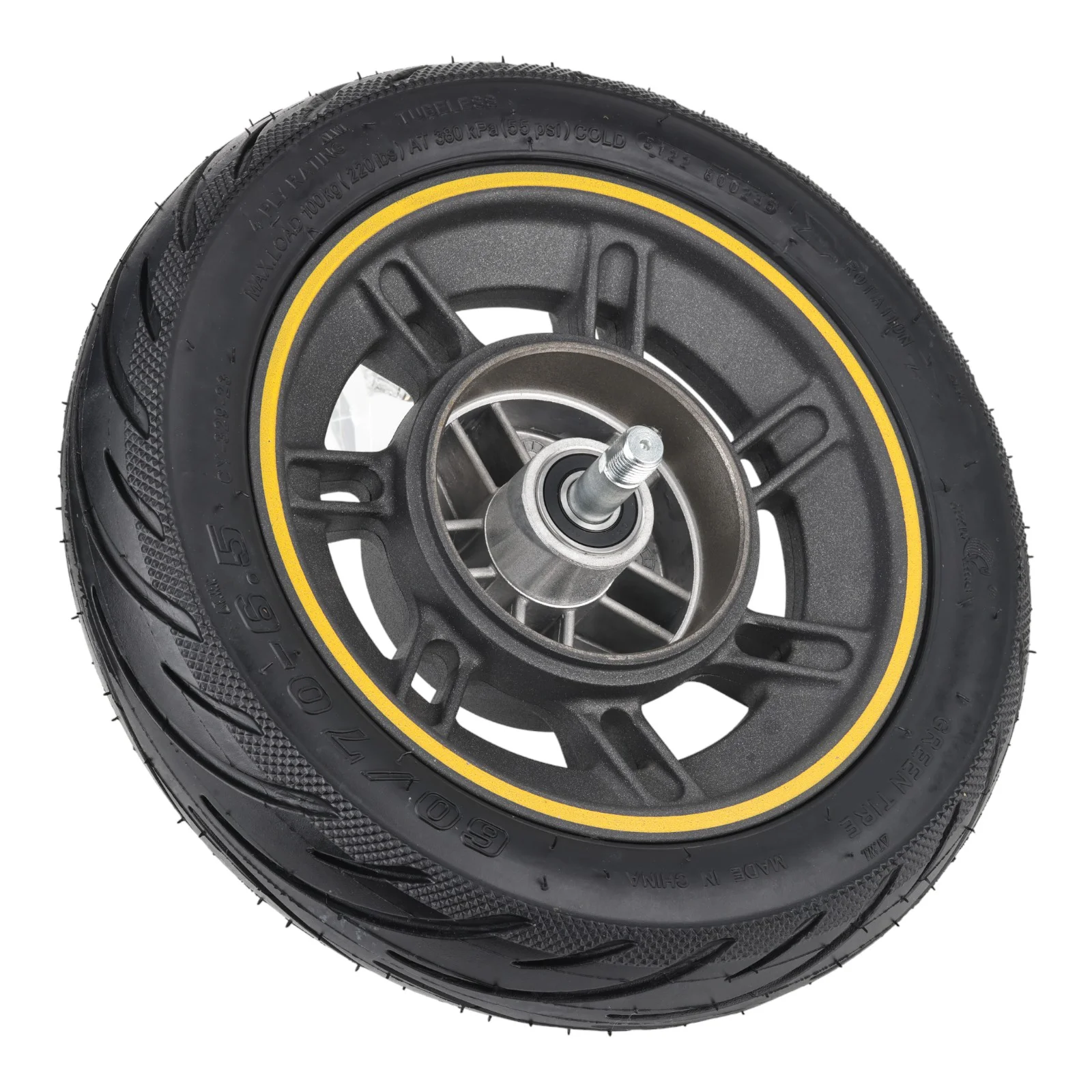 Roată față originală de 10 inch, cu anvelopă tubeless 60/70-6.5, pentru Ninebot Max G2