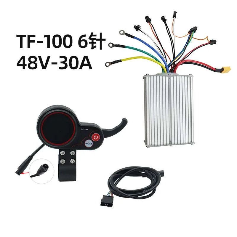 Afișaj TF-100 cu 6 pini, set cu controler 48V 30A și cablu de conectare cu 6 pini