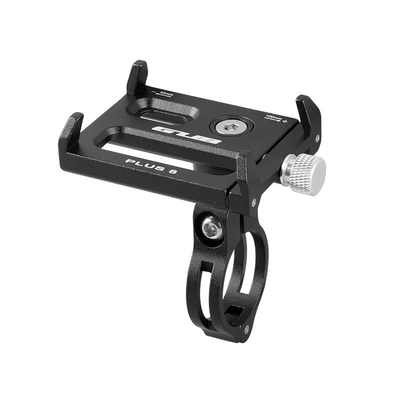 Suport pentru telefon negru, din aluminiu, rotativ 360°, GUB