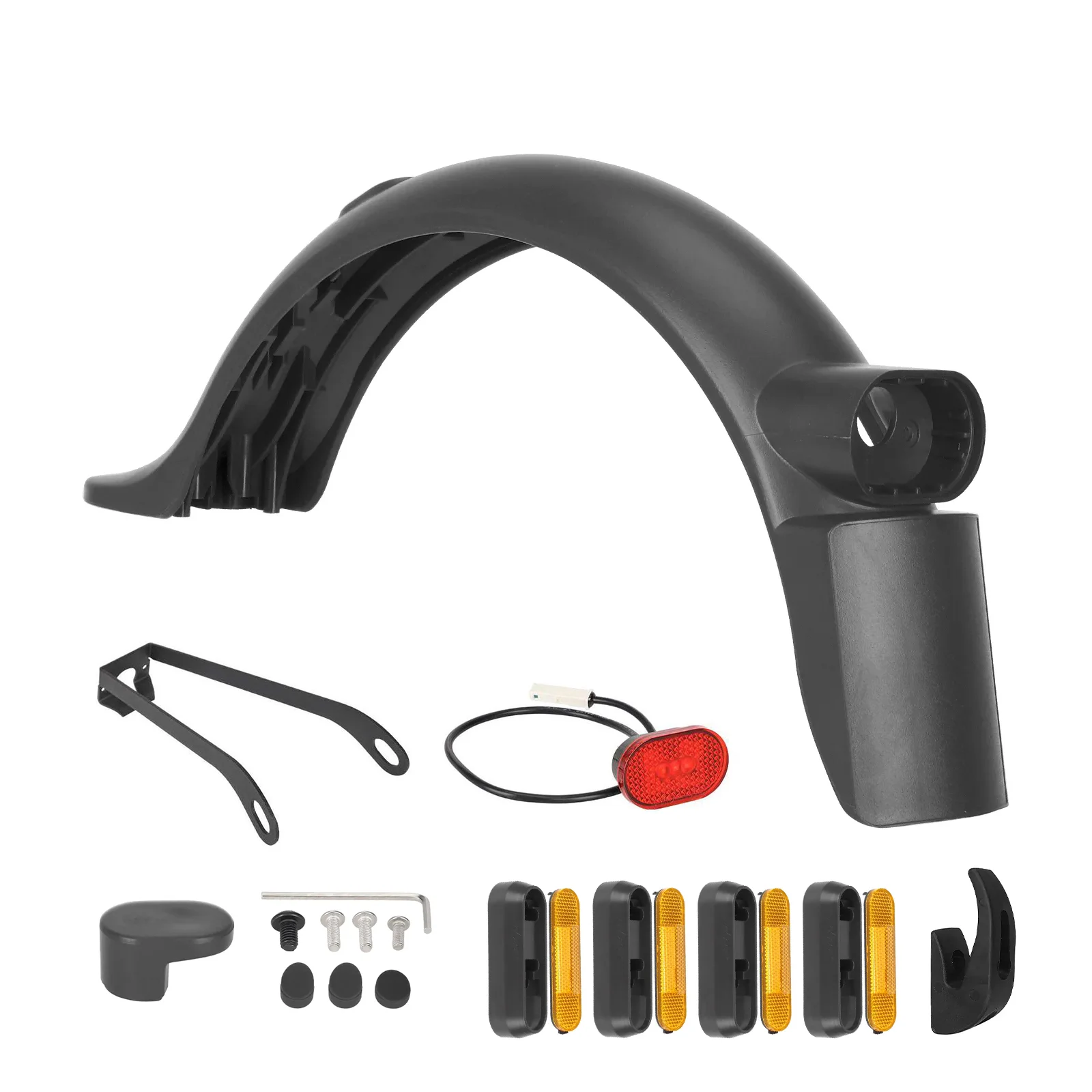 Set aripă spate gri cu lumină și suport metalic, pentru M365 Pro/Pro2