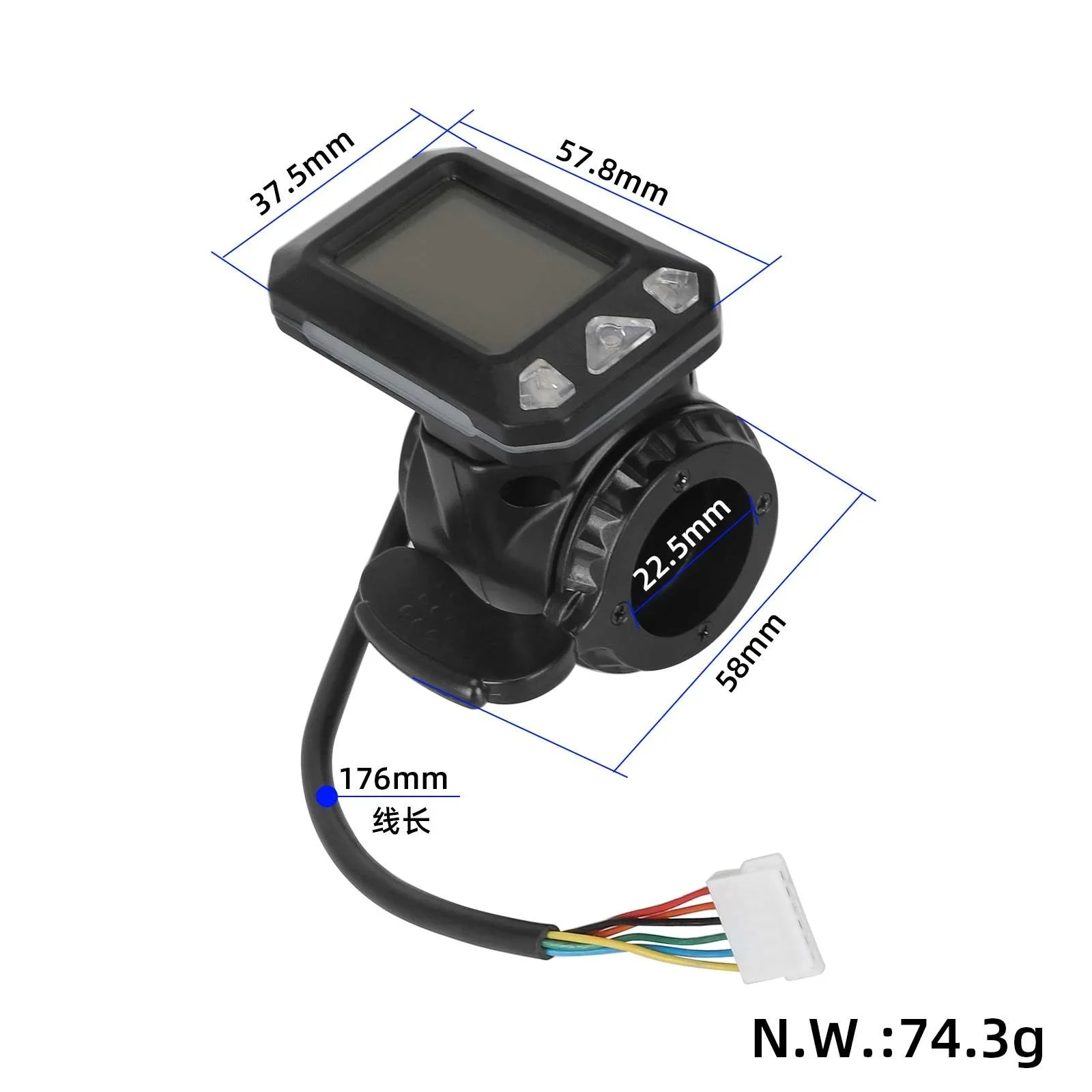 Afișaj 36V din fibră de carbon, 5.5 inch