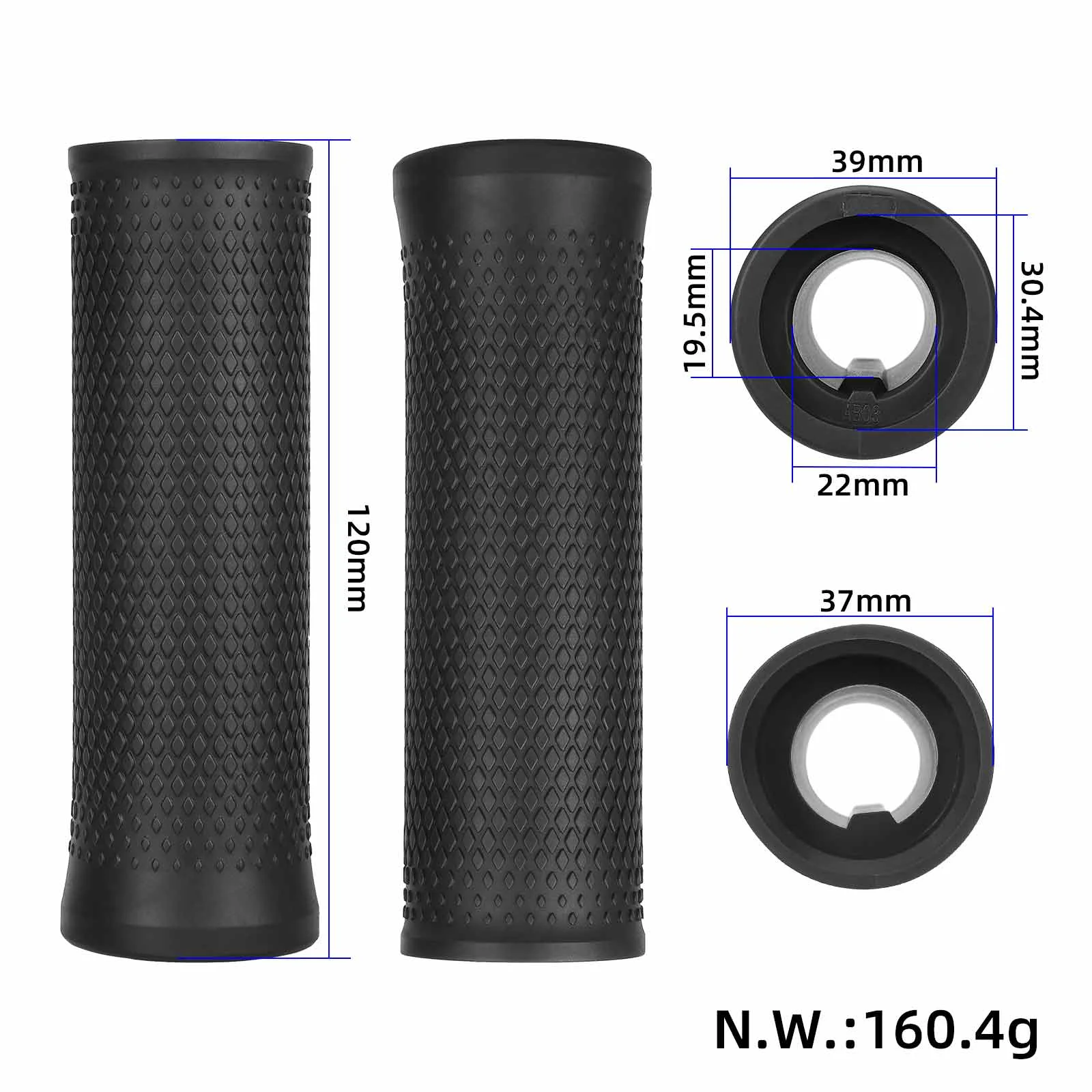 Mânere negre antiderapante din silicon, set, pentru Ninebot MAX G2, G65, F2 Pro