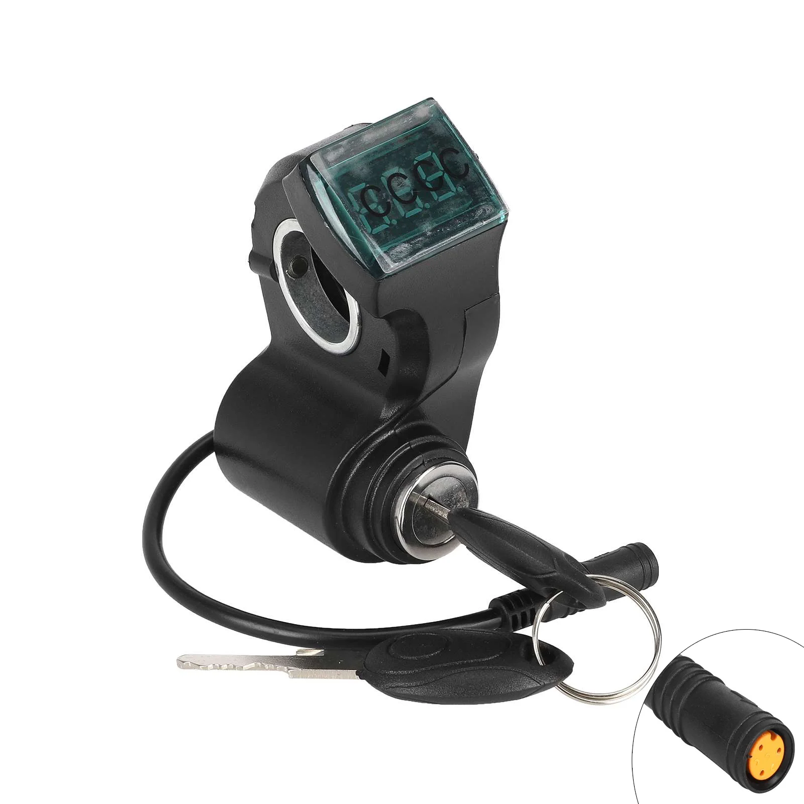 Încuietoare electrică cu conector femel impermeabil, 3 pini, pentru Kugoo G2 Pro
