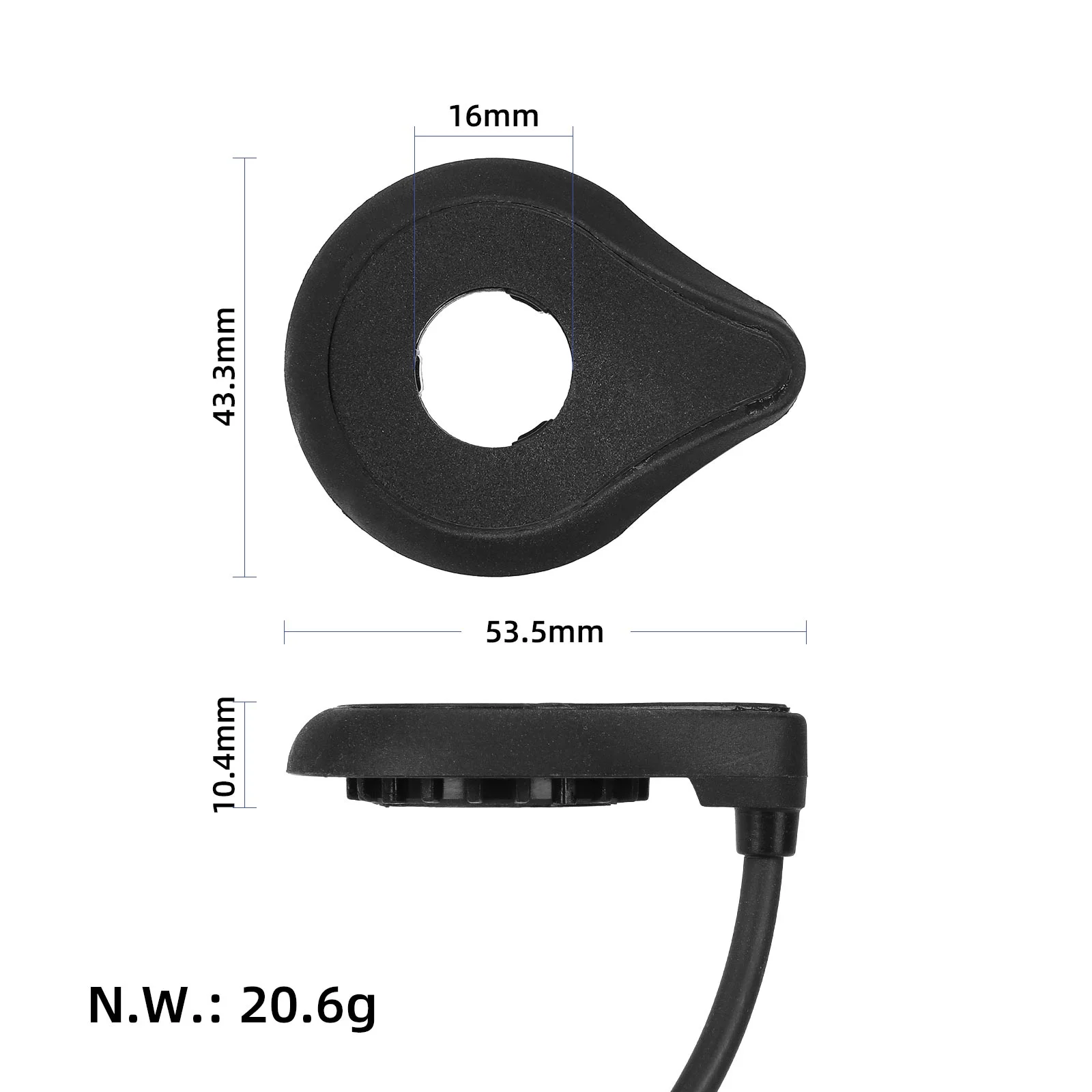 Senzor magnetic dual Hall cu 12 magneți și conector impermeabil