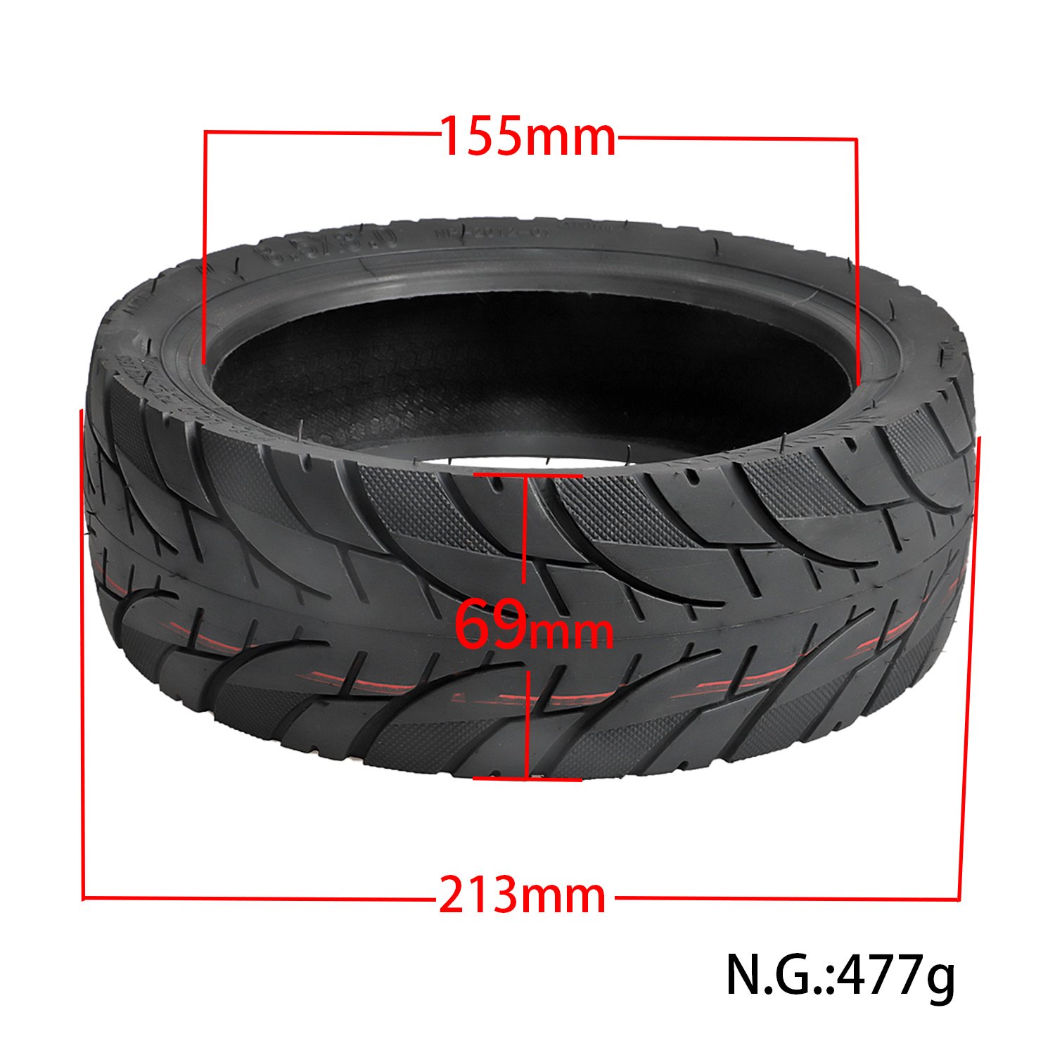 Anvelopă tubeless 8.5*3 cu valvă, pentru Xiaomi M365/Pro/Pro 2/1S/Mi 3, Naiputun