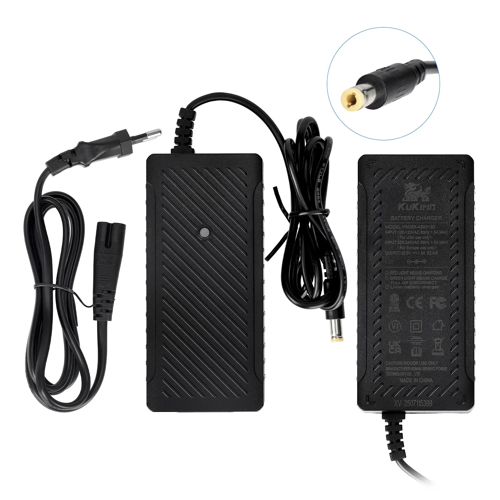 Încărcător HLT-1 42V 1.5A, cu conector DC2.1, pentru Kukirin S1 Max, Kukirin