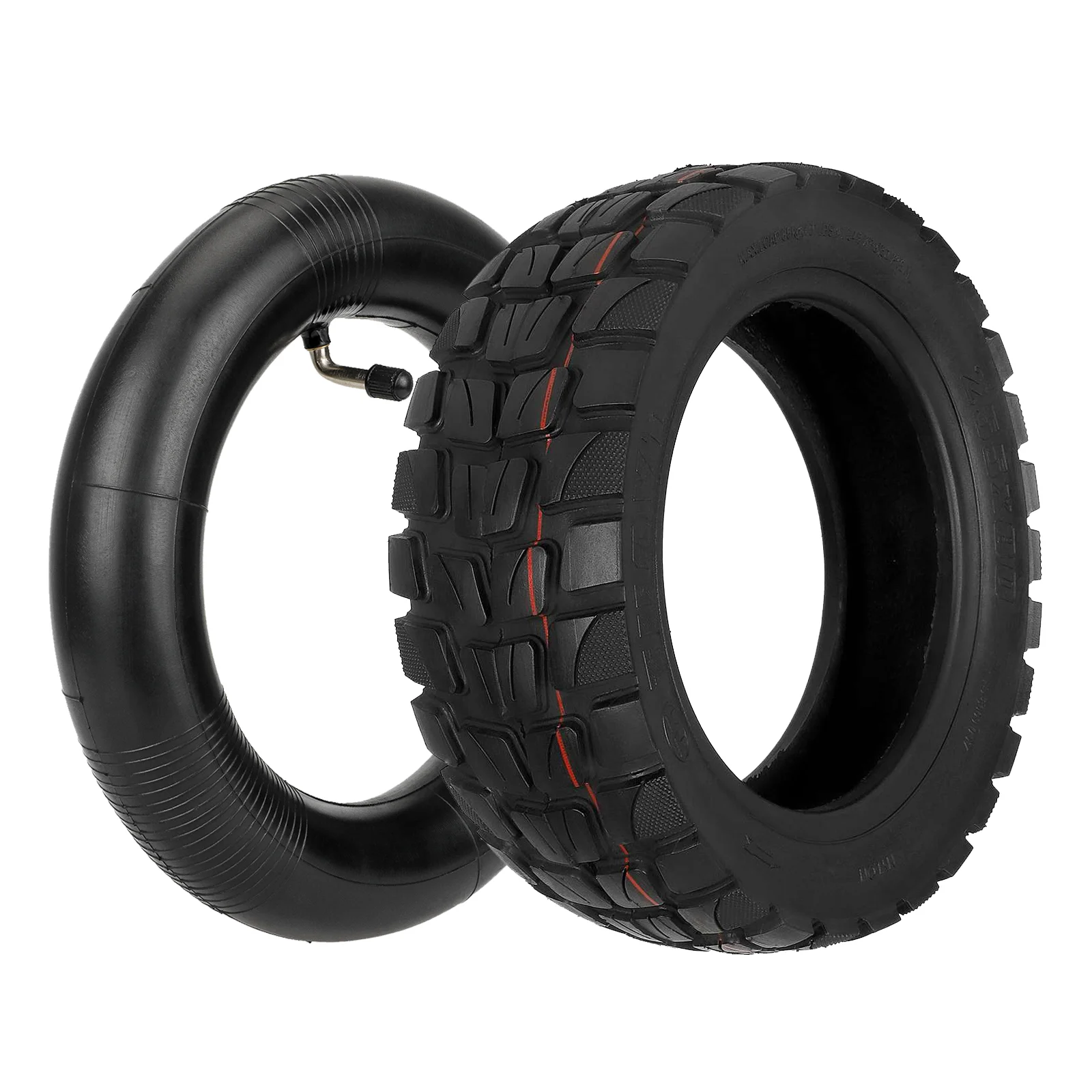 Set anvelopă 255x80 și cameră 10*2.5 cu 90 de grade, pentru Zero 10X, Kaabo Wolf, Tuovt