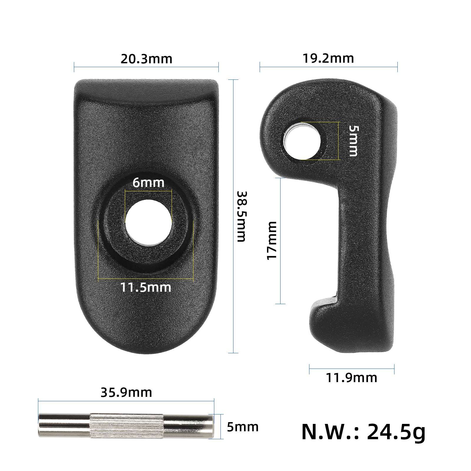 Cârlig de pliere negru, întărit, pentru Xiaomi M365