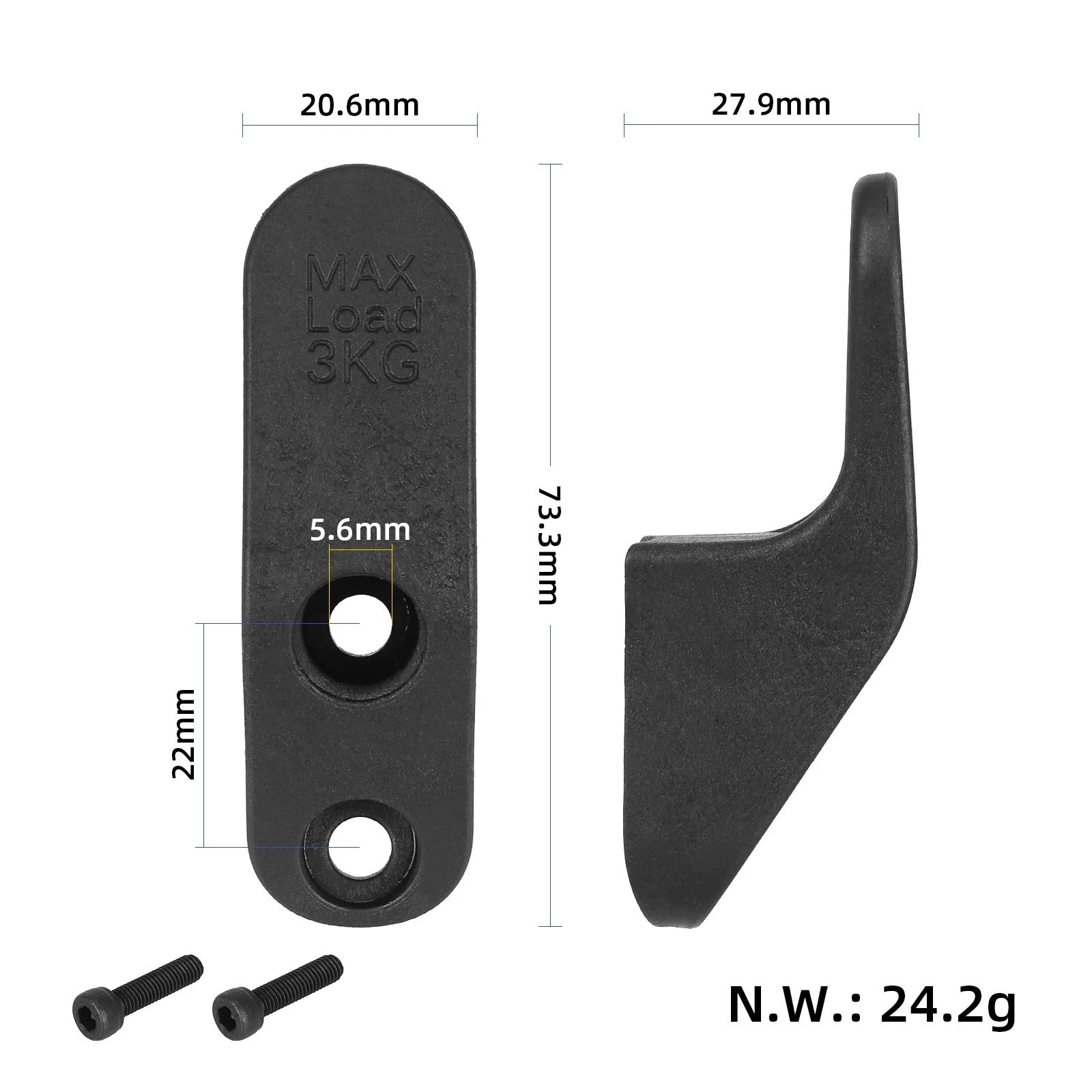 Cârlig de depozitare frontal negru, pentru Xiaomi 5, Xiaomi 5 Max, Xiaomi 5 Pro