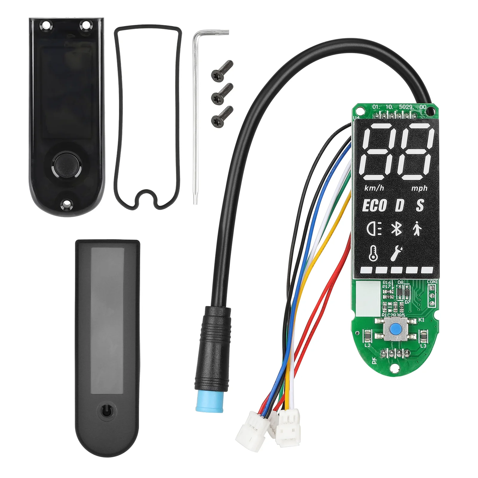 Placă Bluetooth pentru bord, cu panou de comutare G30, husă neagră din silicon pentru